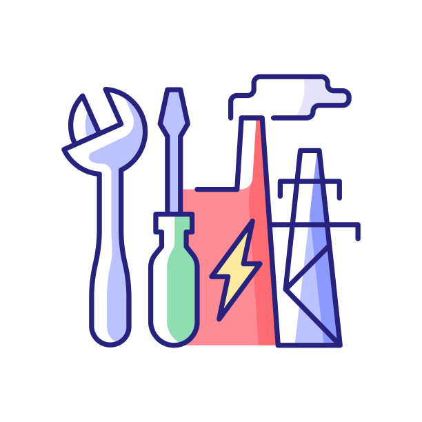 能源系统维修RGB颜色图标图片下载