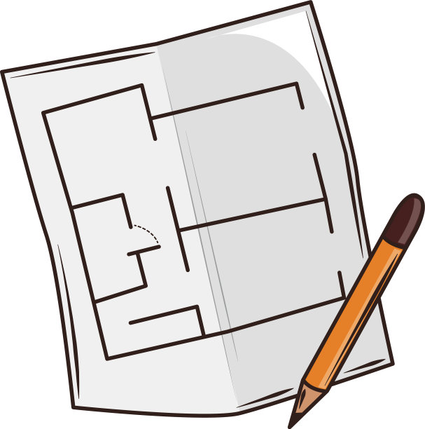 施工蓝图铅笔图片下载