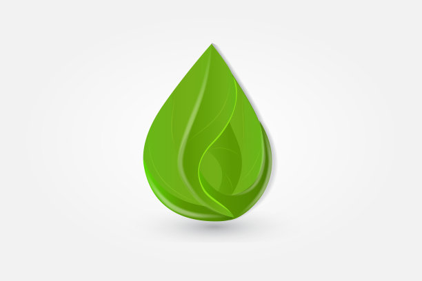 大自然滴水绿叶生物健康大自然身份名片图片下载