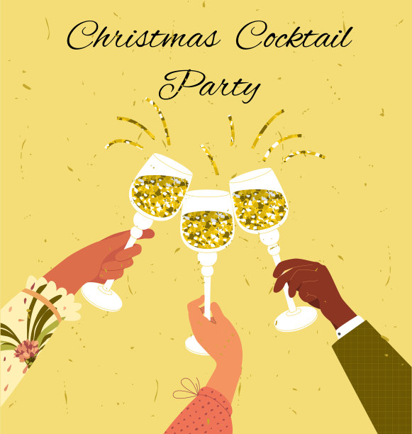 手碰杯，酒喝圣诞图片下载