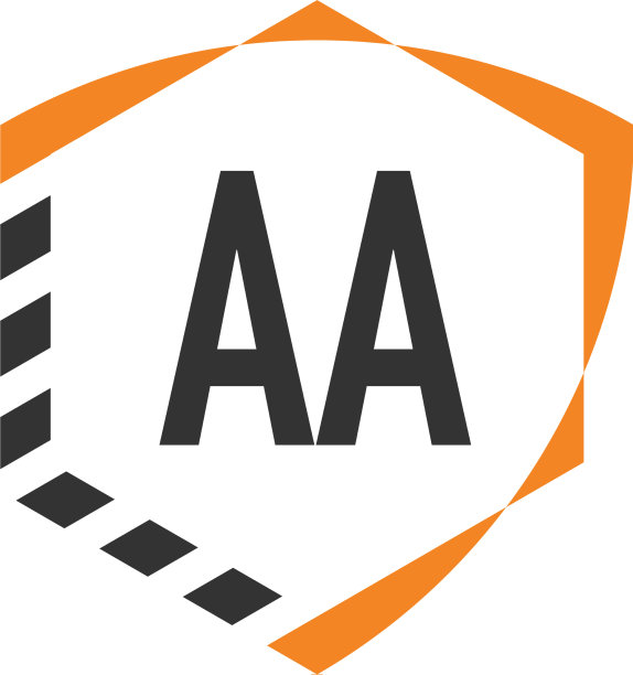 首字母aa盾六角形标志模板图片下载