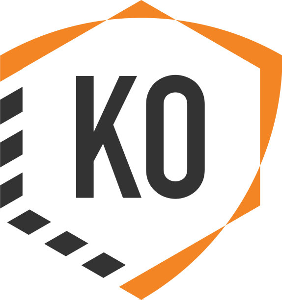 首字母ko盾六角形标志模板图片下载