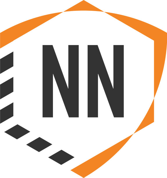 首字母nn盾六角形标志模板图片下载