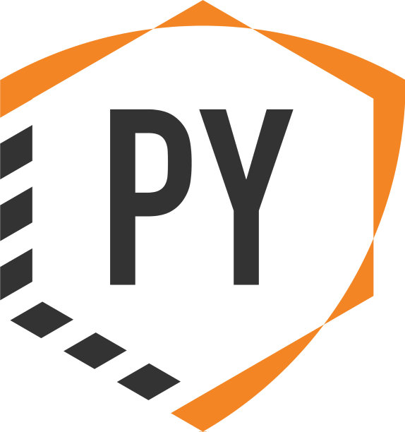 盾首字母py六角标志模板图片下载