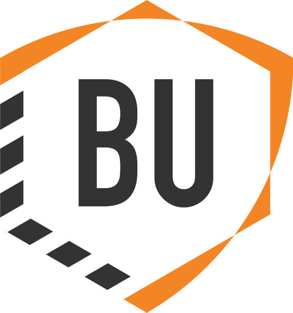 首字母BU盾牌六边形logo模板图片下载