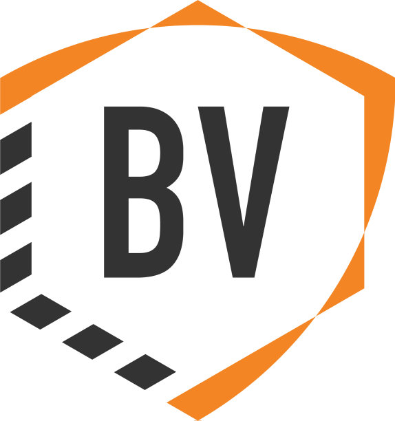 字母BV盾牌六边形标志模板图片下载