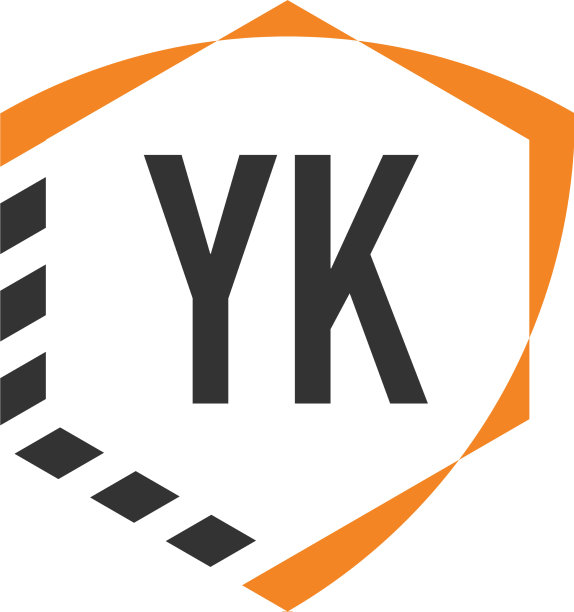 首字母YK盾牌六边形标志模板图片下载