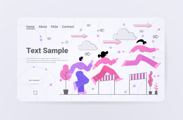 跨越障碍的商业人士图片下载