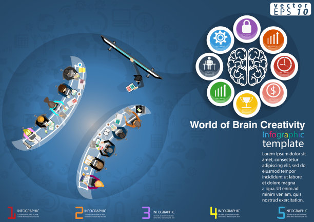 插图业务。设计理念和概念思考创意。对于成功，计划，思考，搜索，分析，沟通，未来的想法创新技术现代。图片下载