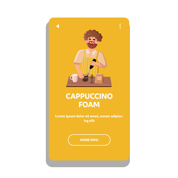 用工具制作卡布奇诺泡沫咖啡图片下载