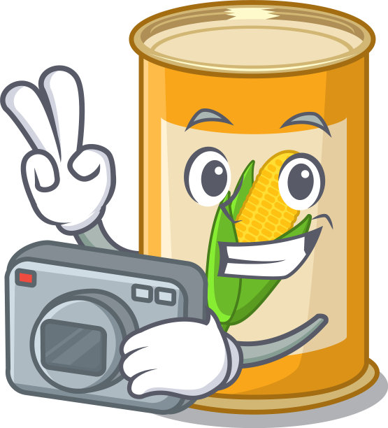 一个专业摄影师玉米锡卡通图片下载