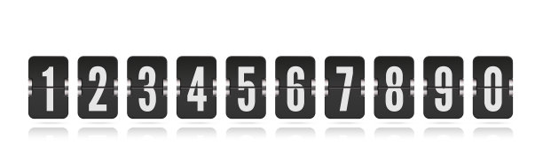 一行记分牌上的数字用浮动表示图片下载