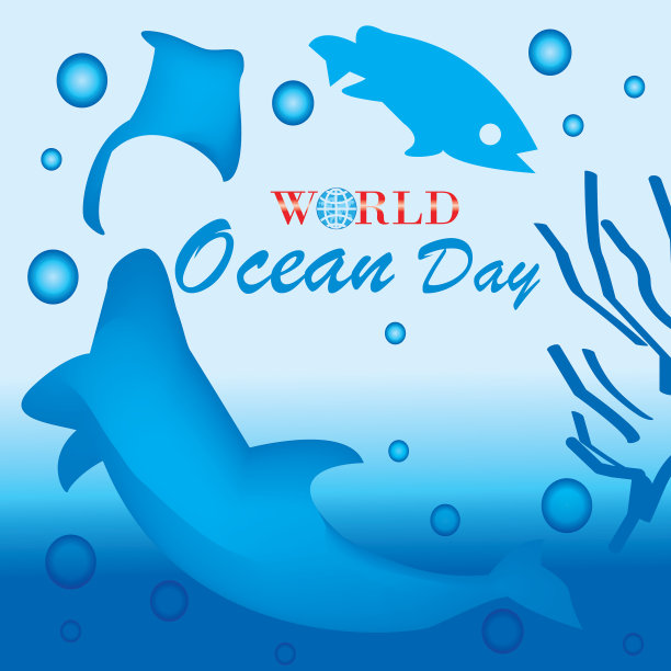 世界海洋日背景图片下载