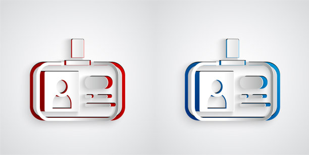 剪纸识别徽章图标隔离上图片下载