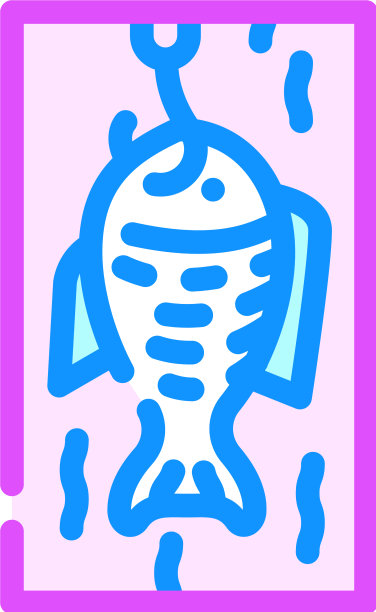 冰箱用于储存鱼的颜色图标图片下载