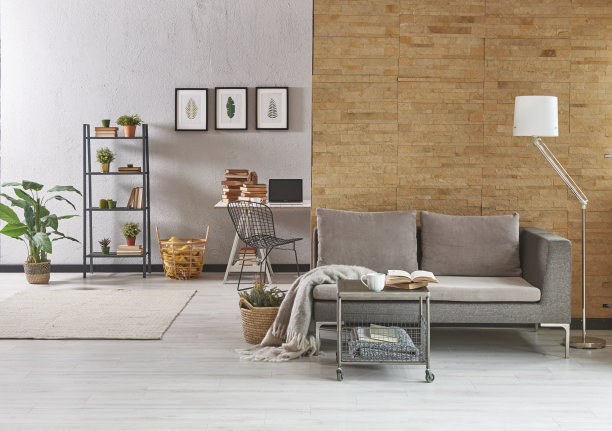 现代家居室内客厅和工作室风格设计图片下载