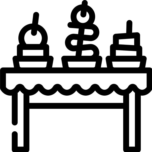 小吃自助餐线图标图片下载