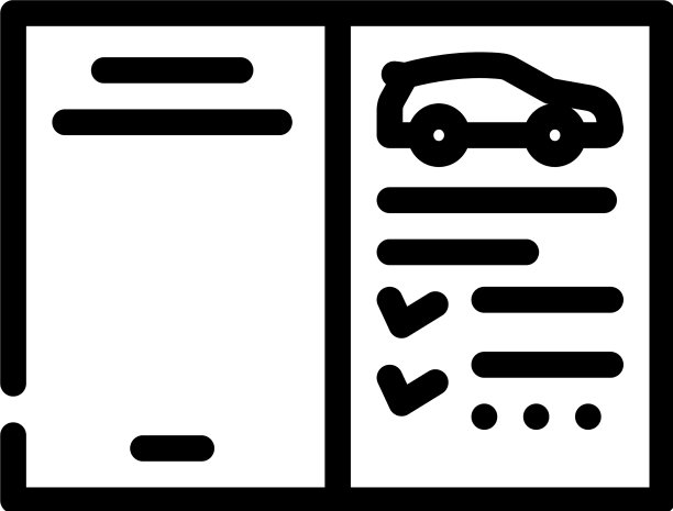 汽车服务护照车线图标图片下载