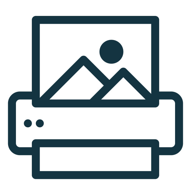 图像文件打印图标。打印机图标。照片打印机图标图片下载