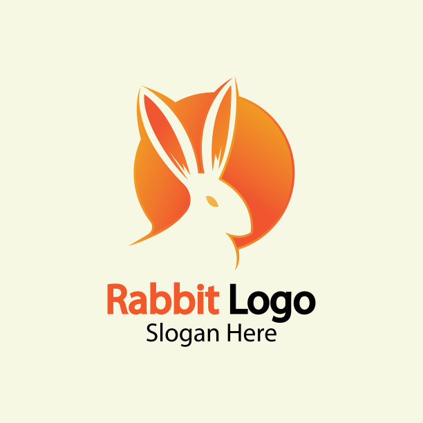 兔子标志模板图标设计图片下载
