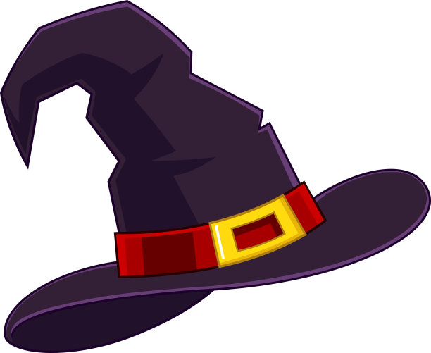 卡通紫色女巫帽图片下载