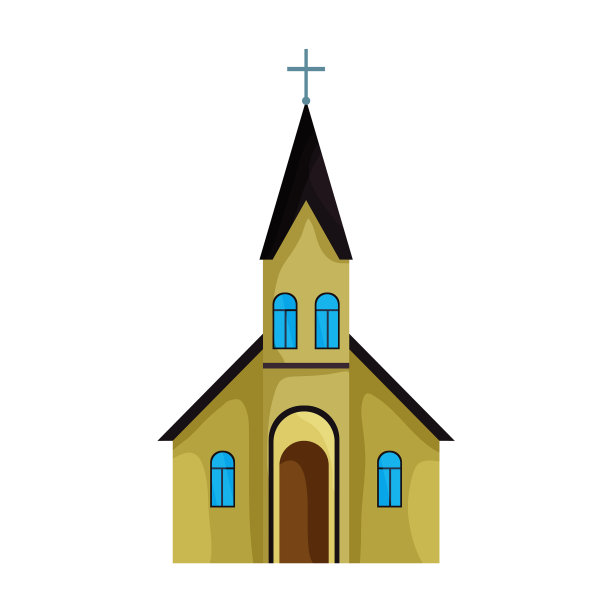 教堂偶像卡通偶像孤立上图片下载