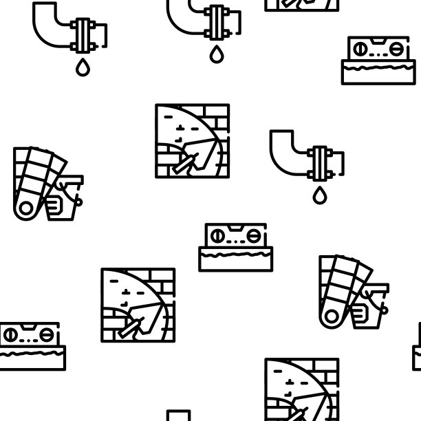 家居维修服务矢量无缝模式图片下载