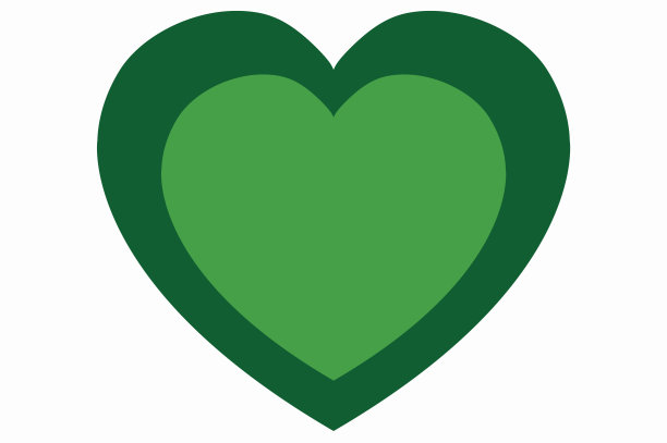 绿色的心图片下载