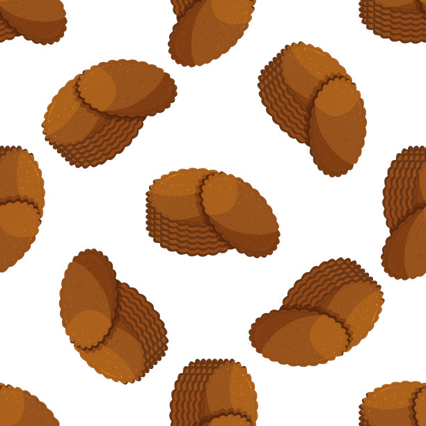 食品无缝图案由传统的瑞典和斯堪的纳维亚圣诞小辣椒制成。矢量插图在卡通风格。矢量图图片下载