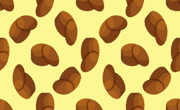 食品无缝图案由传统的瑞典和斯堪的纳维亚圣诞小辣椒制成。矢量插图在卡通风格。矢量图图片下载