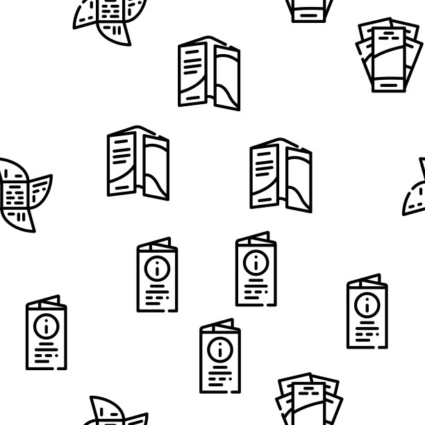 目录和小册子矢量无缝模式图片下载
