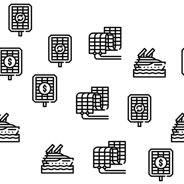 光伏能源矢量无缝模式图片下载