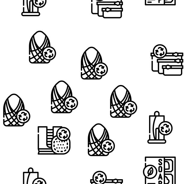 零废物矢量无缝模式图片下载