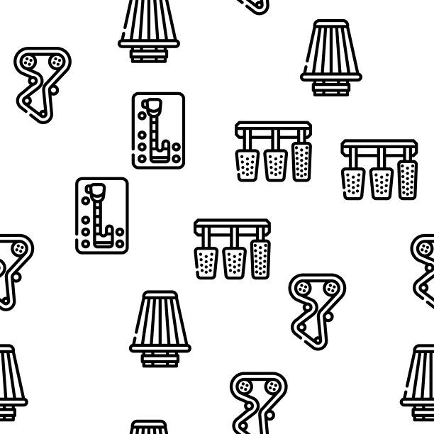 汽车车辆细节矢量无缝模式图片下载