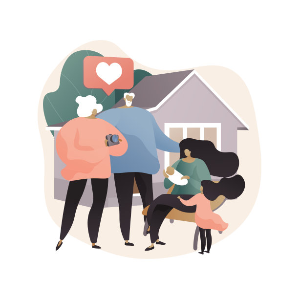 后代抽象概念矢量插图。图片下载