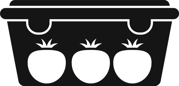 塑料番茄盒图标样式简单图片下载