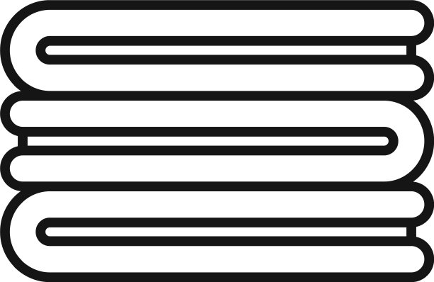 干净衣服堆叠图标轮廓风格图片下载