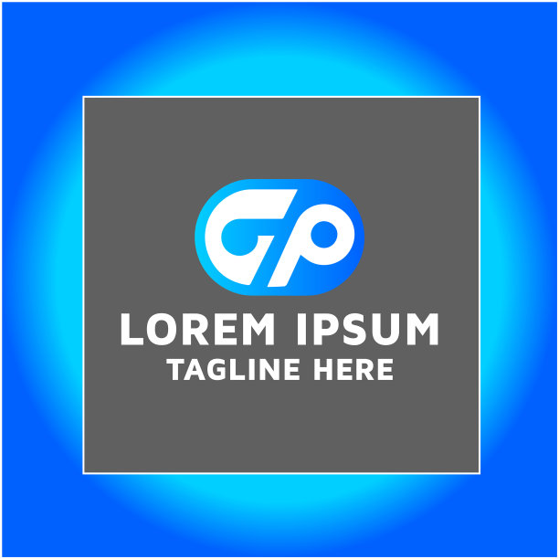 彩色字母gp形象标志设计思路及图片下载