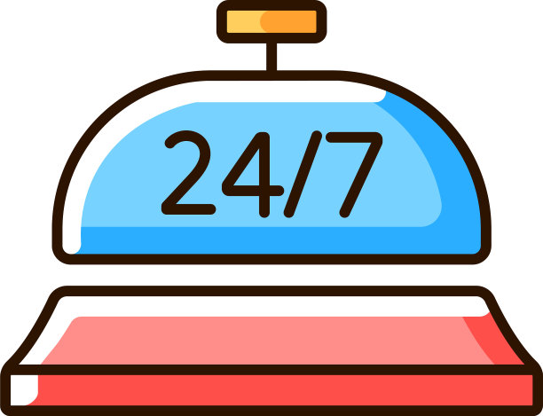 24小时礼宾服务RGB彩色图标图片下载