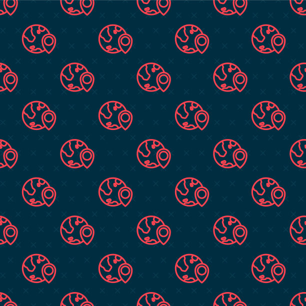 地球图标上的红线位置已隔离图片下载