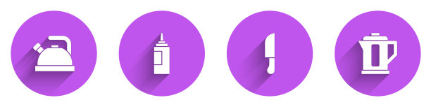 置有手柄的水壶、酱、瓶、刀及图片下载