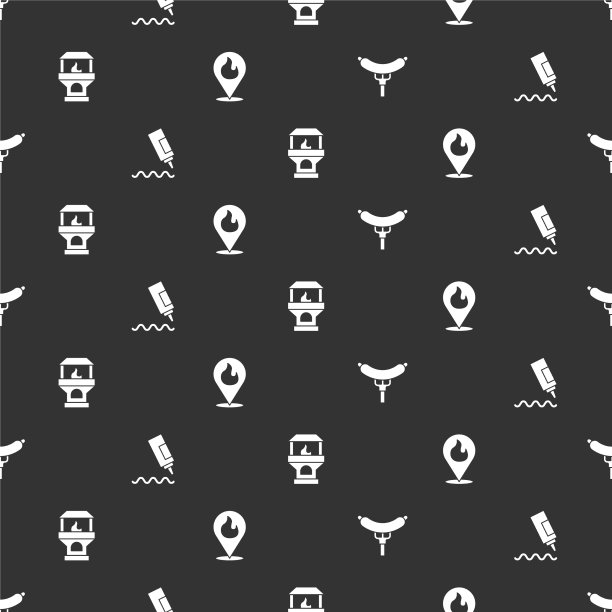 将香肠放在叉子、酱汁瓶、砖炉上图片下载