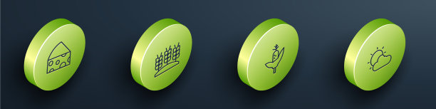 设置等距线，小麦，玉米，太阳和奶酪图片下载