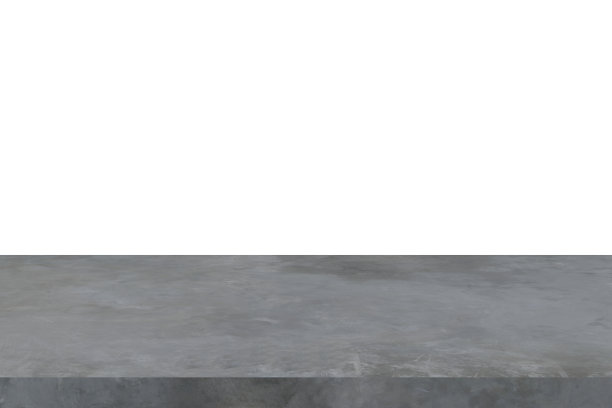 空长混凝土柜台顶部复古风格放对象或产品和装饰在家里，孤立在白色背景图片下载