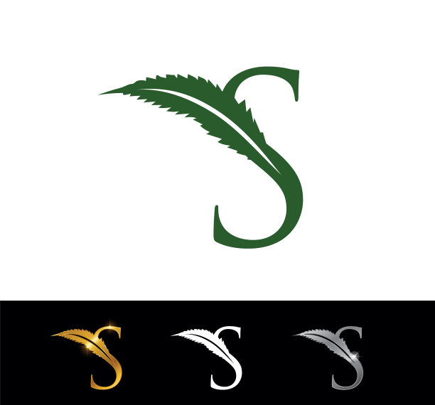 大麻叶首字母字母s图片下载