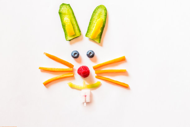 食物创意，富含维生素，素食兔肉图片下载