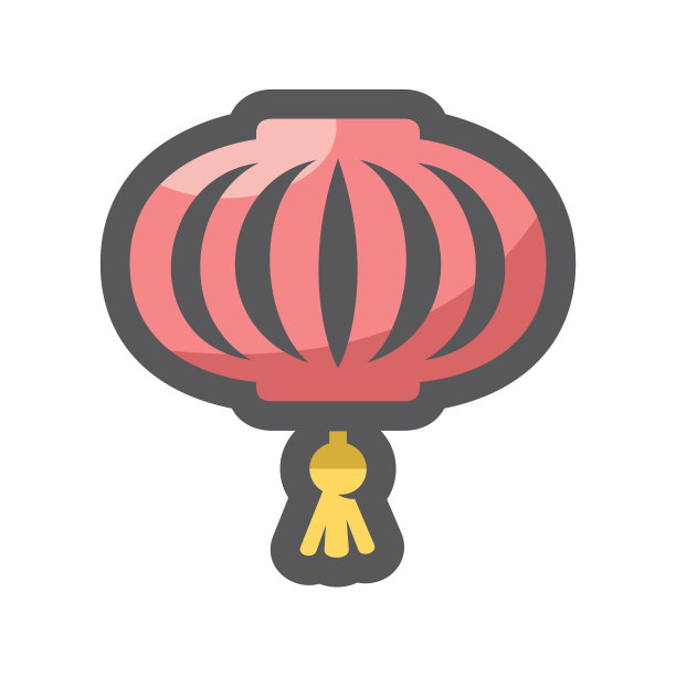 中国纸灯笼图标卡通图片下载