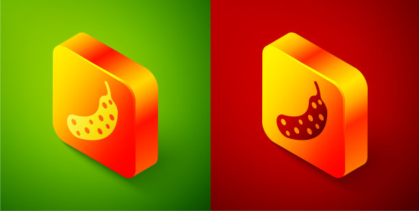 等距新鲜黄瓜图标孤立在绿色图片下载