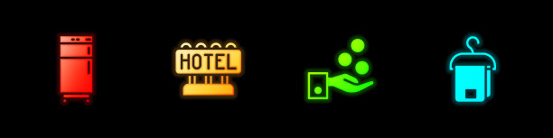 设置冰箱招牌与文字酒店图片下载