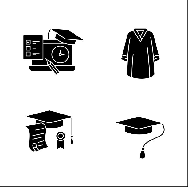 毕业字形图标集图片下载